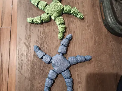 Starfish Flexi Fidget toy - print in place 3D print model
