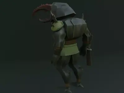 Low Poly Stylized Monster - Mutated Bettle Low-poly 3D model