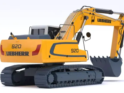 Liebherr R920 Litronic Crawler Excavator 3D model
