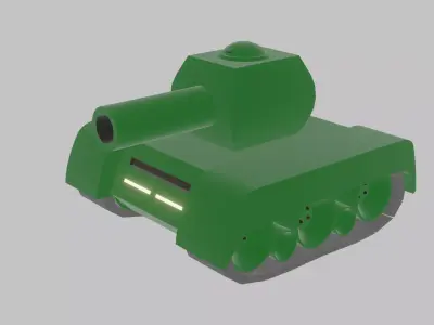 T-1 Tank Low-poly 3D model