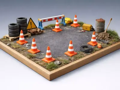 Traffic Safety Cone 3D print model