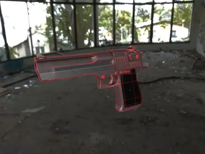 Desert Eagle Low-poly 3D model shop