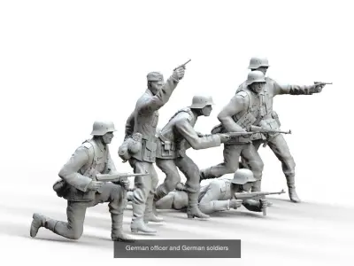 german soldiers 3D Model Pack
