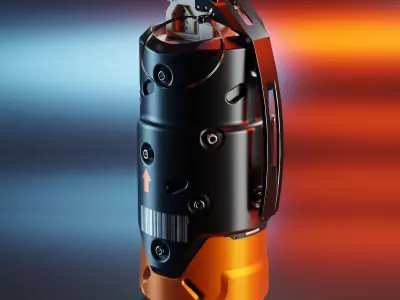 Toxic Sci-fi Grenade 3D model