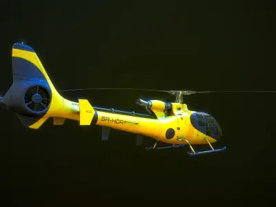 Helicopter SA340 Gazelle 3D model