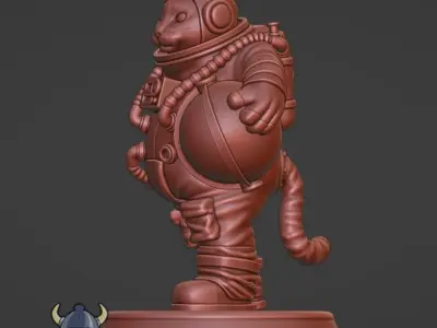 Cosmonaut Cat 3D print model