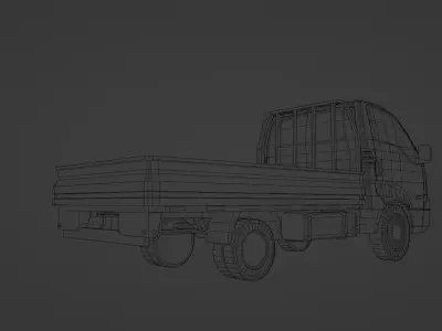 Kia Bongo Low-poly 3D model
