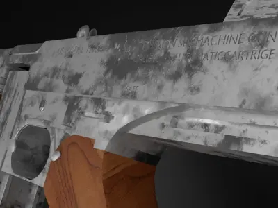 THOMPSON LOW POLY WEAPON Free low-poly 3D model