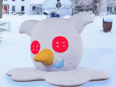 snow pig 3D model