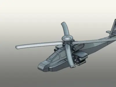 AH 64 Apache Free 3D print model