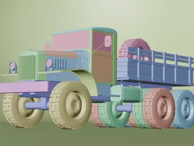 Utility Truck 3D model by gabrielsolon from CGTrader