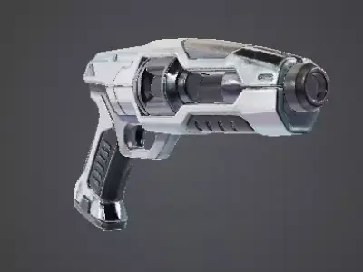 Sci-Fi Tactical Blaster Pistol Low-poly 3D model