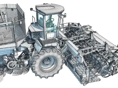 Sugar Beet Harvester Holmer Terra 3D model