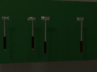 antique weapons axes chainStars Flail morningstar  3D model