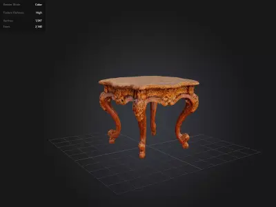 FREE Fantasy Ornate Table  Free low-poly 3D model