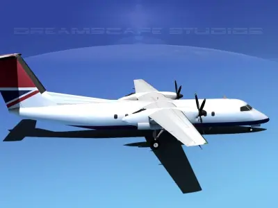 DeHavilland DHC-8-Q300 British Airways 3D model