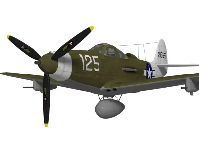 Bell P-39 Airacobra 3D model buy