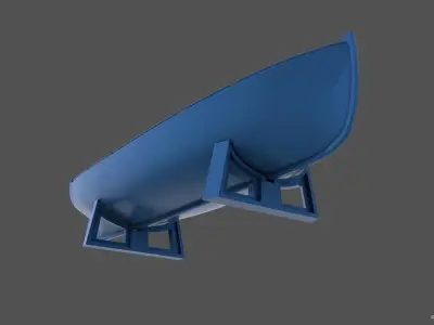 8m and 60cm italian ww2 lifeboat - Personal lic - 1-100 scale 3D print model