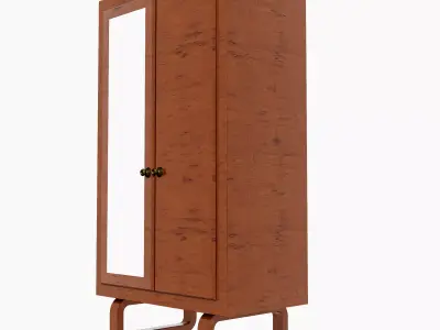 Antique Timber Wardrobe Cabinet Carpentered Craft Malaysia 3D model