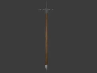 Ji Dragon Whiskers  Low Poly Chinese Polearm Low-poly 3D model