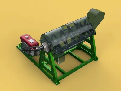 WASTE SHREDDER CRUSHER MACHINE GARBAGE RUBBISH JUNK COMPOSTER 3D model