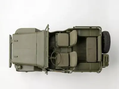 Willys MB Military Jeep Low-poly 3D model