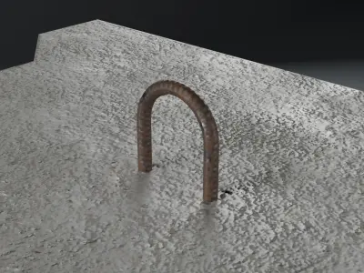 Concerte barrier Low-poly 3D model Free low-poly 3D model