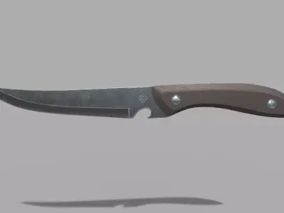 Knife 3D model Low-poly 3D model