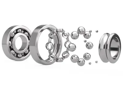 Metal Ball Bearing 3D model