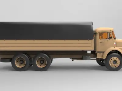 Old Mercedes Benz  Truck  3D model