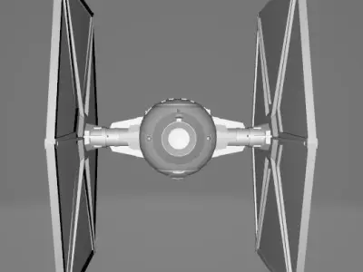 STAR WARS Tie Fighter Space Ship - Low Poly Game - FBX MODEL Low-poly 3D model