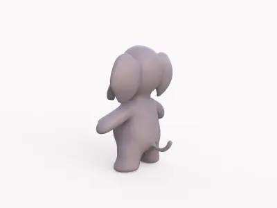 Little animal baby - Elephant cute - Character008  Low-poly 3D model