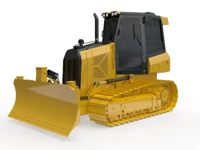 Bulldozer Small Rigged 3D model
