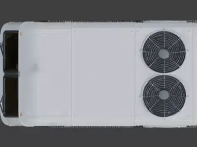 Realistic Sci-Fi Hover Van 3D Model Low-poly 3D model
