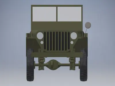 Jeep military truck 3D model