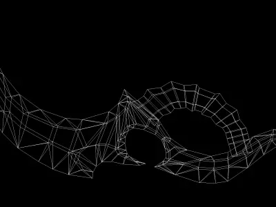 Dagger sword Low-poly 3D model 5