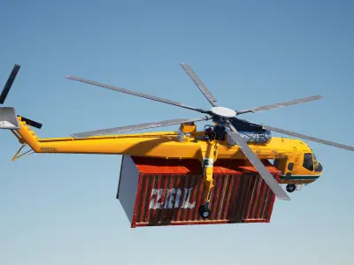 Carrier Helicopter - Unreal Engine Project Low-poly 3D model