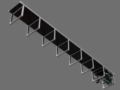 Conveyor Belt 1A Low-poly 3D model
