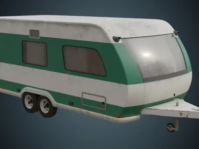 Caravan 1B Low-poly 3D model