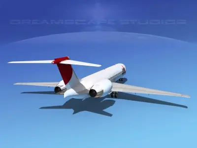 McDonnell Douglas MD-87 Japan Airlines 3D model