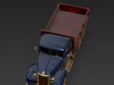 Stylized Luxury Heavy Cargo Truck 3D Model Low-poly 3D model