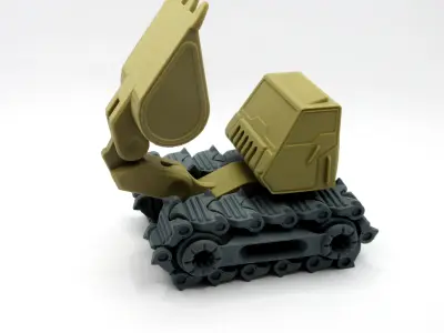 3D Printable Excavator - Supportless 3D print model