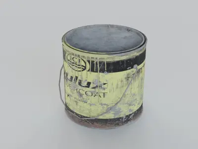 Old Paint Tins - Low-poly PRB  Low-poly 3D model