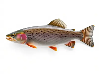 Lahontan Cutthroat Trout Lifelike Model Pack Low-poly 3D model