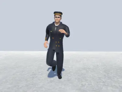 Pilot avatar Rigged  Low-poly 3D model