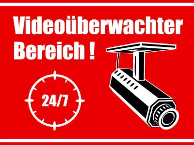 Security Camera and Warning Sign  3D model