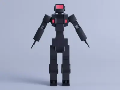 Basic Robot Low-poly 3D model