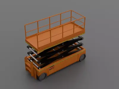scissor lift  Low-poly 3D model