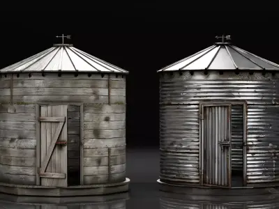 Barn Props Pack - 15 Game Ready Assets Low-poly 3D model