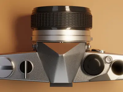 OM1 film camera model Low-poly 3D model